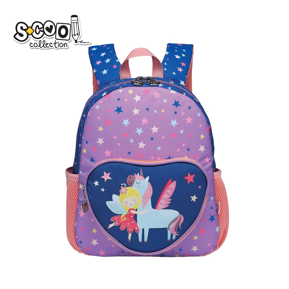 Ghiozdan gradinita, model unicorn, 4 litri, maner textil, spate buretat, 31x24x9 cm, multicolor - imagine 4